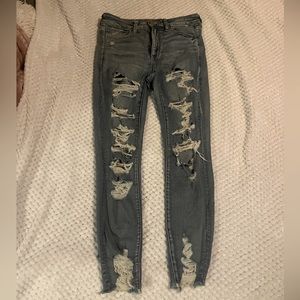 American Eagle Next Level Stretch Ripped Skinny Jeans